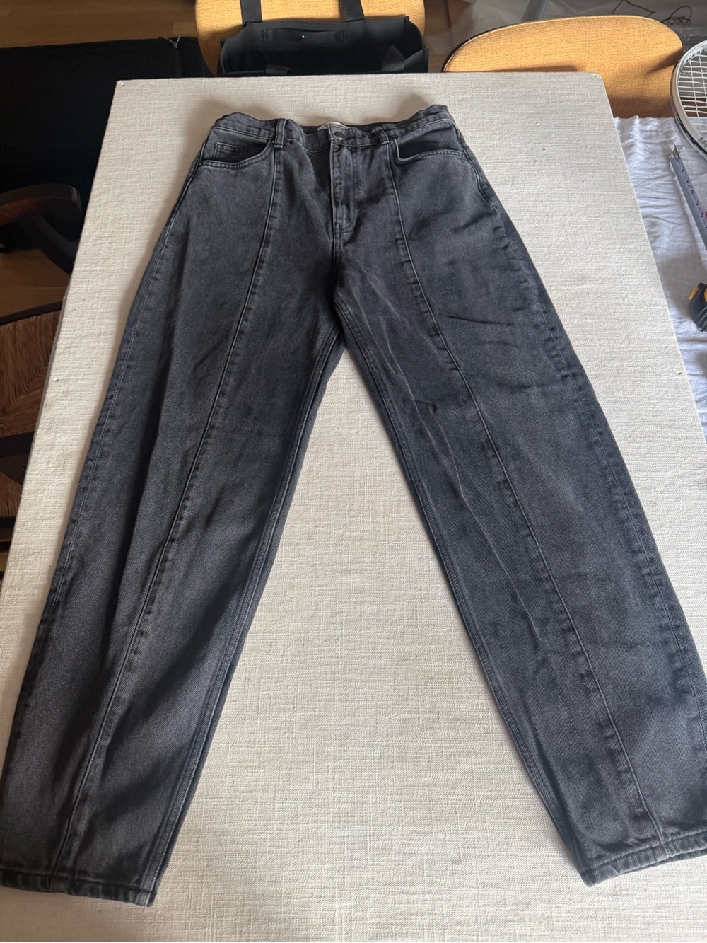 Reformation womens Straight Jeans in Washed Black